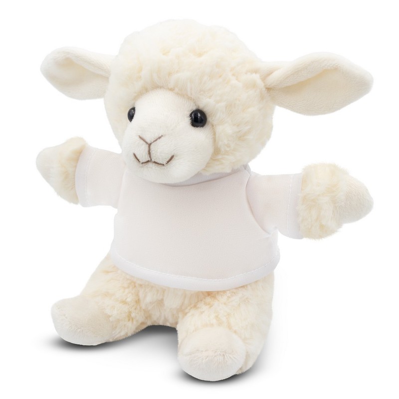 Pluszowa owca z białą koszulką do sublimacji