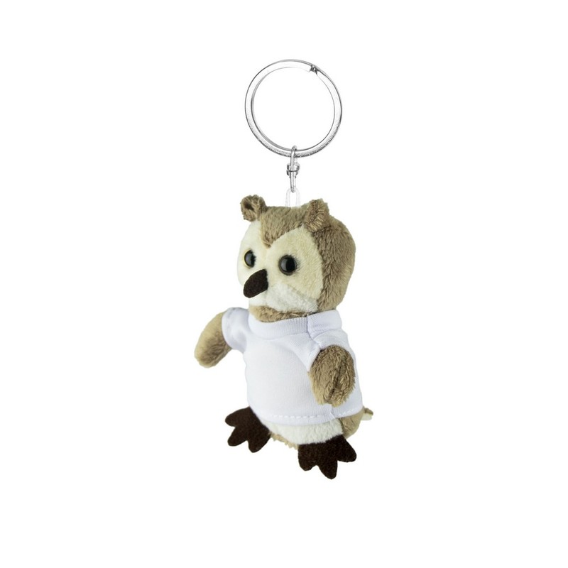 Key ring plushy owl with t-shirt for sublimation