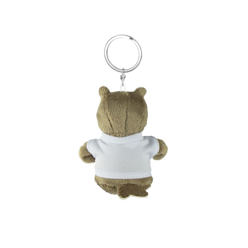 Key ring plushy owl with t-shirt for sublimation