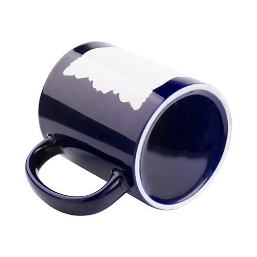 Blue mug with white field for sublimation