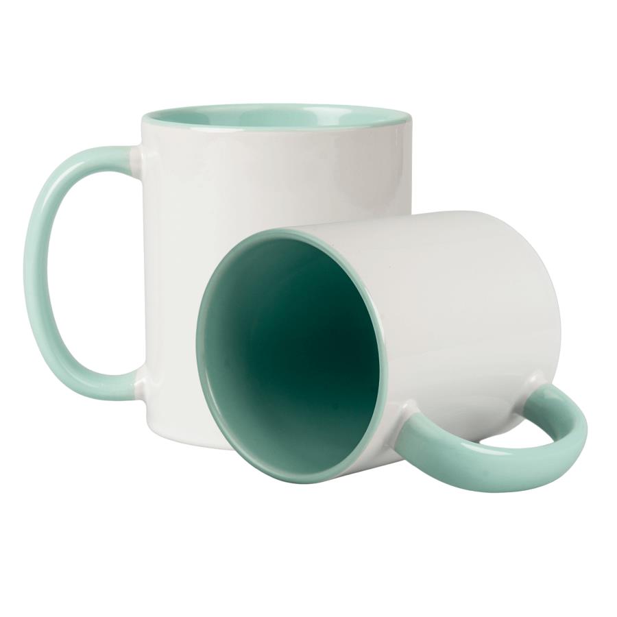 Inside and handle color sublimation mug