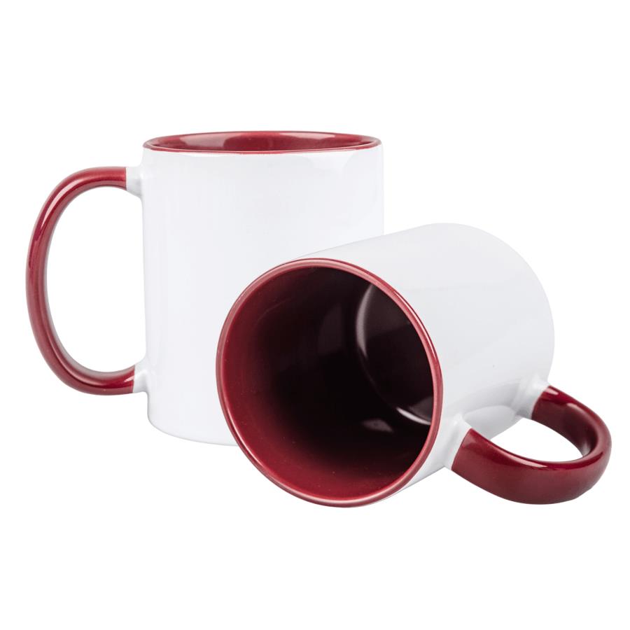 Inside and handle color sublimation mug