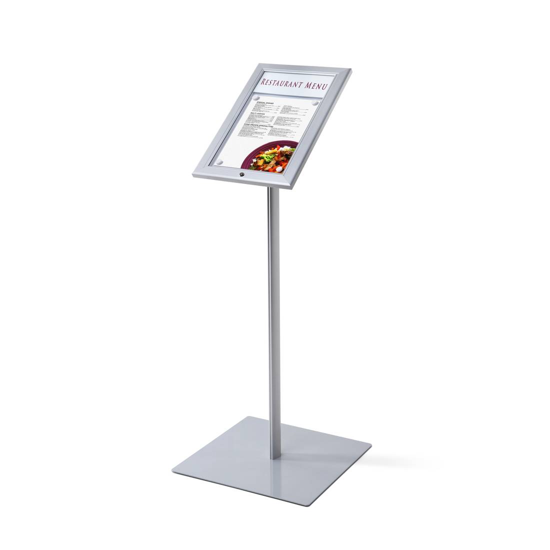 Zewnętrzny stojak na menu z podświetleniem LED i zamkiem na kluczyk (format A4)