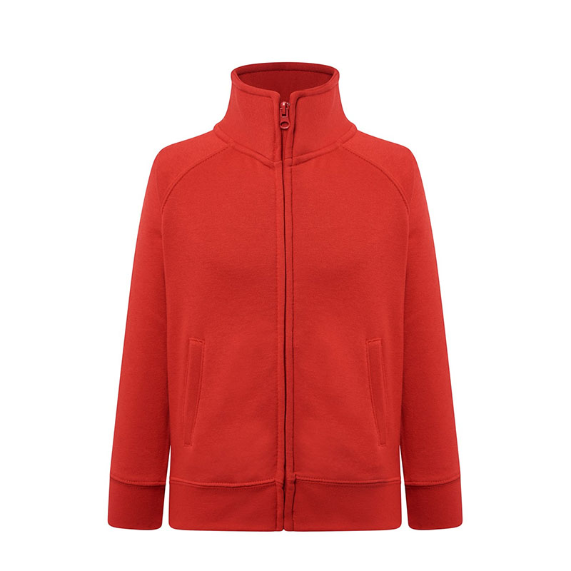 Kids sweatshirt with zip for printing