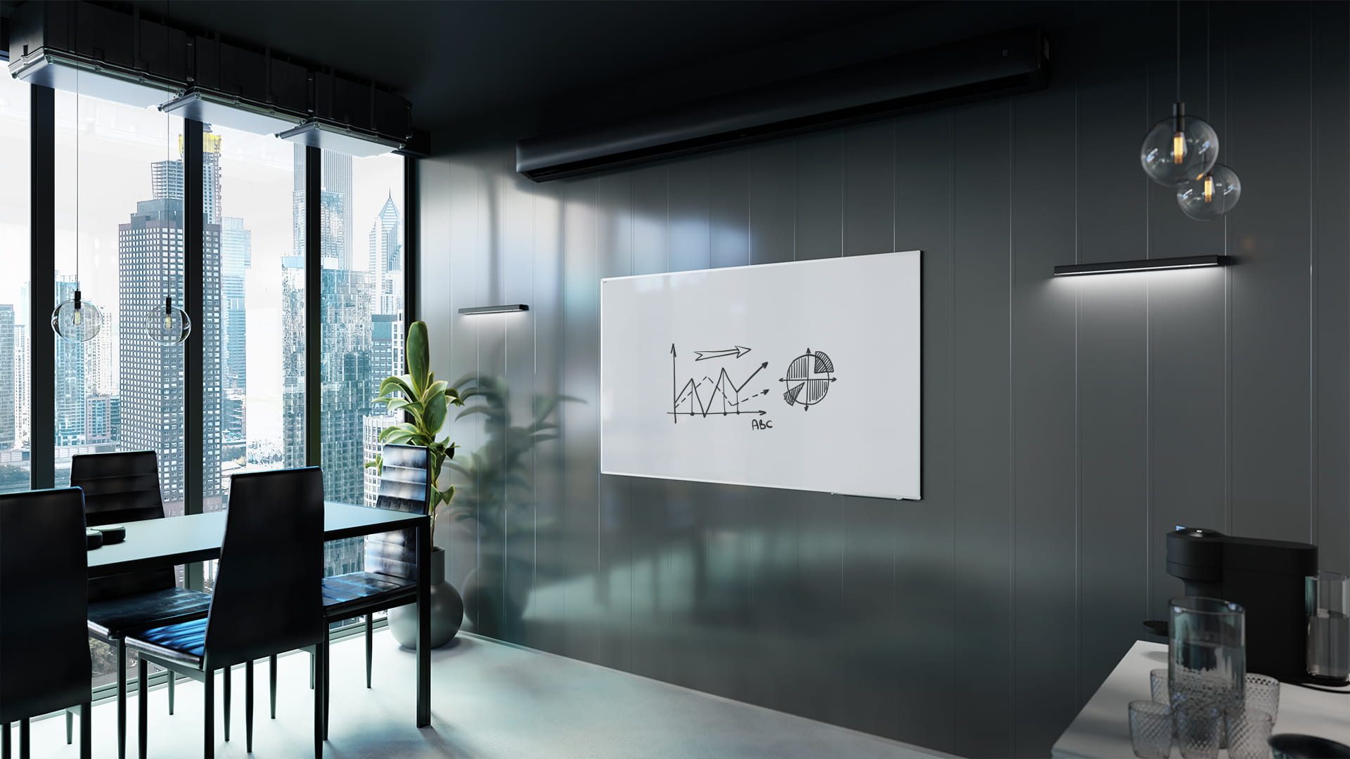 Tablica suchościeralna magnetyczna biała w aluminiowej ramie