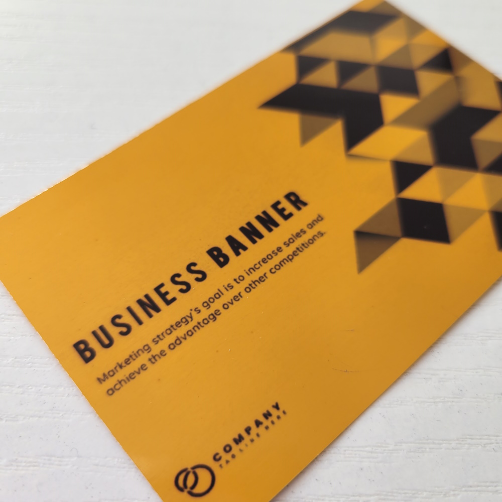 Aluminium business card for sublimation overprint - gold