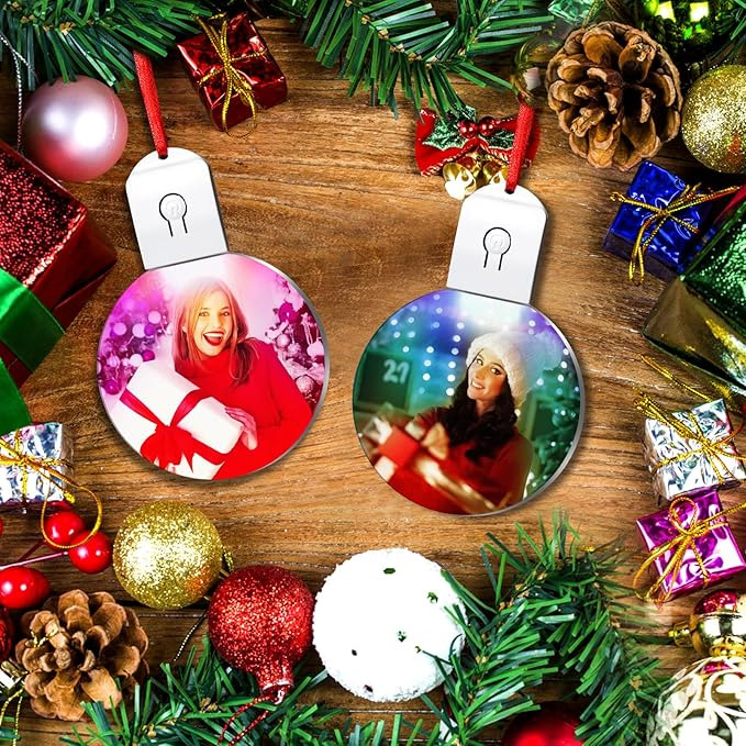 Bauble with led backlight - round