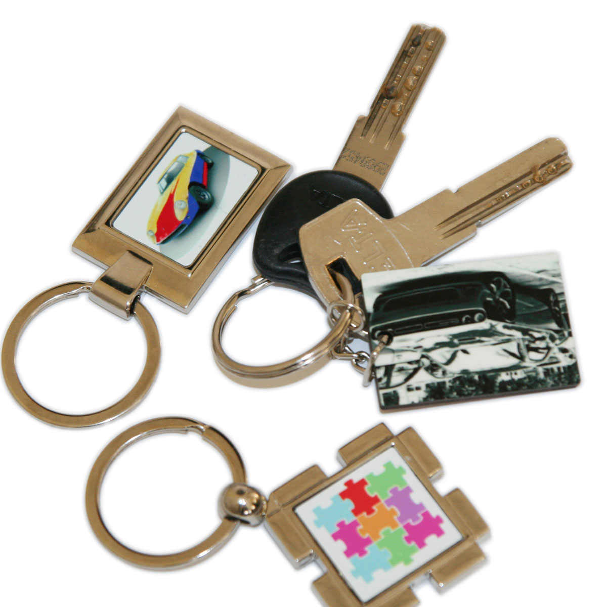 Metal square keychain for sublimation