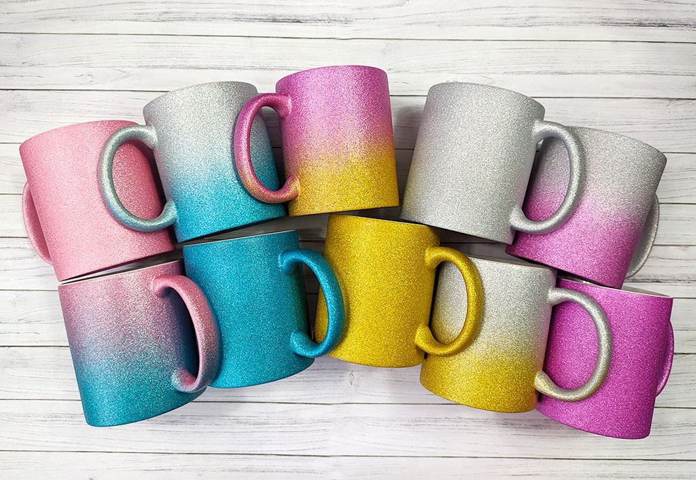 Glitter sublimation mug