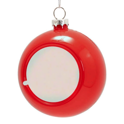 Bombka choinkowa do sublimacji, kolor - czerwony, 7,8 cm