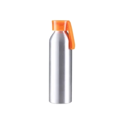 Metalowy bidon do sublimacji i graweru z zakrętką i paskiem, kolor pomarańczowy, 650 ml