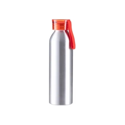 Metalowy bidon do sublimacji i graweru z zakrętką i paskiem, kolor czerwony, 650 ml