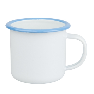 Emaliowany stalowy kubek do sublimacji - kolorowy rant