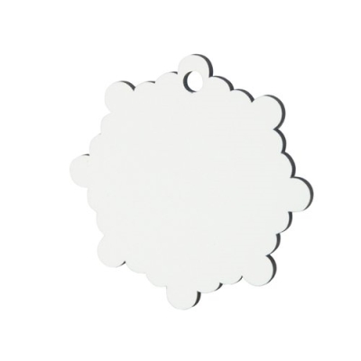 Zawieszka z MDF do sublimacji i graweru- płatek śniegu