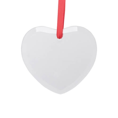 Zawieszka szklana do sublimacji i graweru - serce