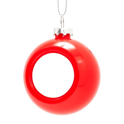 Bombka choinkowa do sublimacji kolor - czerwony 6 cm