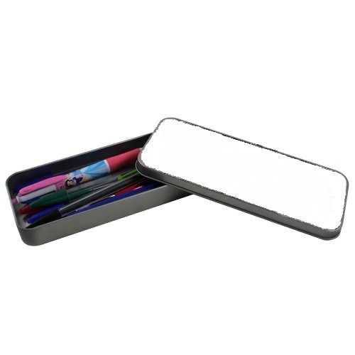 Pudełko metalowe do sublimacji - prostokąt 18,6x7,6 cm