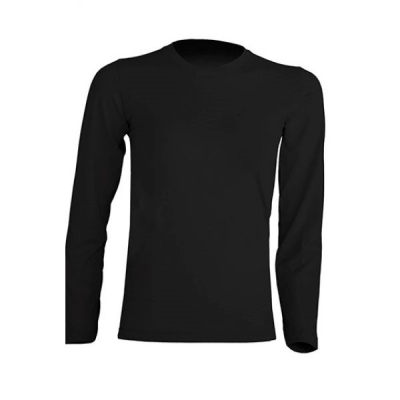 Koszulka dziecięca Longsleeve z długim rękawem do nadruku Kolor: czarny Rozmiar: 98 - 104 cm