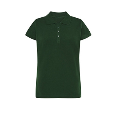 T-shirt Polo standard damski Kolor: butelkowa zieleń Rozmiar: S