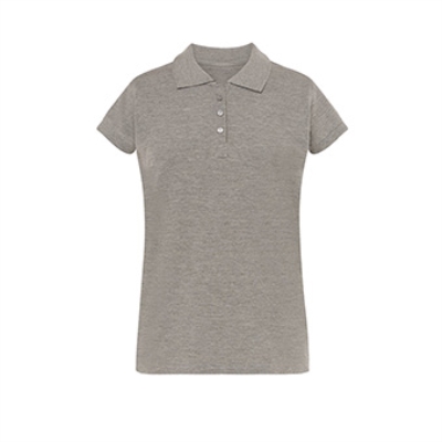 T-shirt Polo standard damski Kolor: szary melanż Rozmiar: S