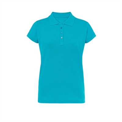 T-shirt Polo standard damski Kolor: turkusowy Rozmiar: S