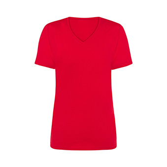 Koszulka damska V-neck do nadruku Kolor: czerwony Rozmiar: S