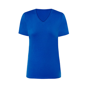 Koszulka damska V-neck do nadruku Kolor: niebieski Rozmiar: S