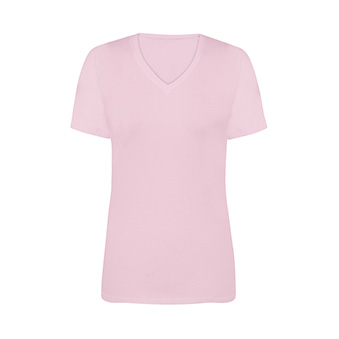 Koszulka damska V-neck do nadruku Kolor: różowy Rozmiar: S