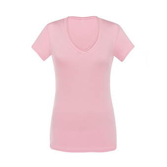 Koszulka damska V-neck SCL do nadruku Kolor: różowy Rozmiar: L