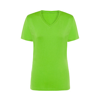 Koszulka damska V-neck do nadruku Kolor: jasnozielony Rozmiar: S