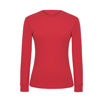 Koszulka damska Longsleeve Comfort z długim rękawem Kolor: czerwony Rozmiar: S