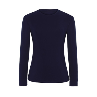 Koszulka damska Longsleeve Comfort z długim rękawem Kolor: granatowy Rozmiar: S