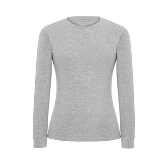 Koszulka damska Longsleeve Comfort z długim rękawem Kolor: szary melanż Rozmiar: S