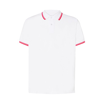 Koszulka Polo Standard do nadruku Kolor: biało-czerwony Rozmiar: M