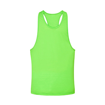 Koszulka uniwersalna (unisex) bez rękawków do nadruku Kolor: zielono-neonowy Rozmiar: XS