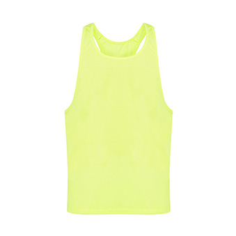 Koszulka uniwersalna (unisex) bez rękawków do nadruku Kolor: żółto-neonowy Rozmiar: XS