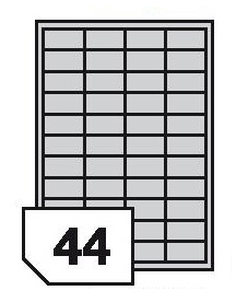 Samoprzylepne etykiety papierowe do drukarek laserowych i kopiarek - 44 etykiety na arkuszu