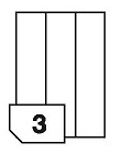 Samoprzylepne etykiety papierowe do drukarek laserowych i kopiarek - 3 etykiety na arkuszu