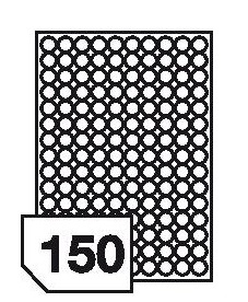 Self-adhesive labels for all types of printers- 150 labels on a sheet