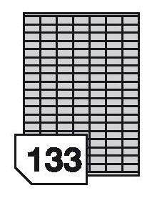 Self-adhesive polyester film labels for inkjet printers - 133 labels on a sheet