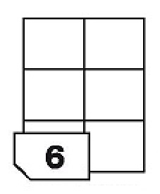 Samoprzylepne etykiety papierowe, kolorowe fluorescencyjne do drukarek laserowych i kopiarek - 6 etykiet na arkuszu