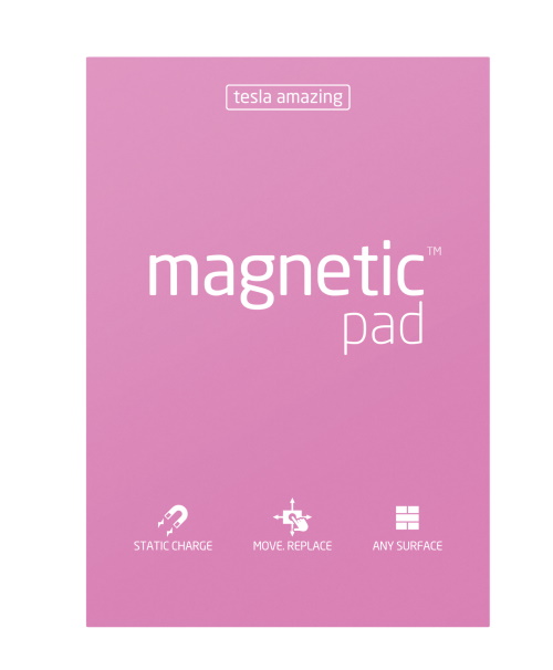 Elektrostatyczne suchościeralne arkusze na notatki magnetic PAD - różowy