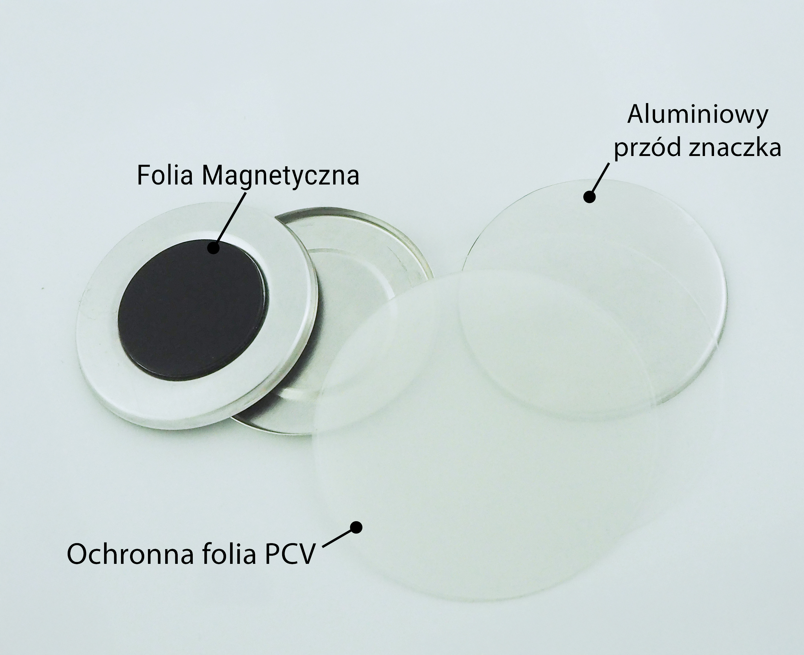 Elementy do składania znaczków z folią magnetyczną