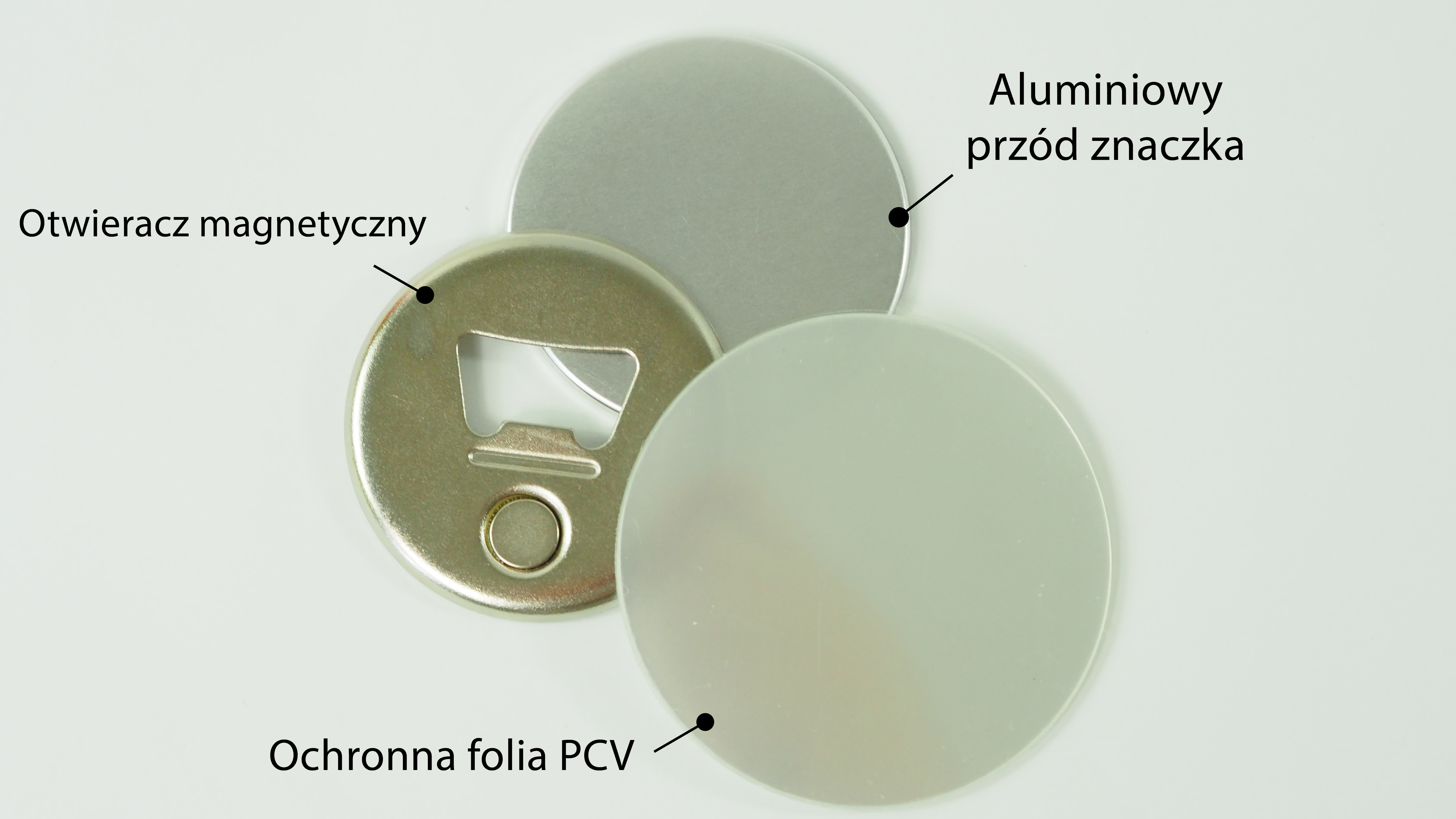 Elementy do składania znaczków z otwieraczem magnetycznym