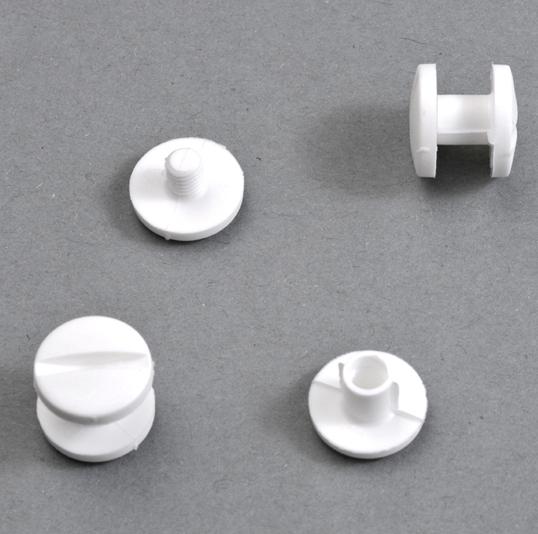 Plastic bookbinding screws