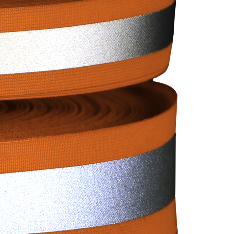 Reflective fluorescent tape for sewing in